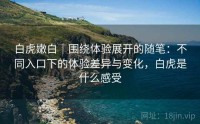 白虎嫩白｜围绕体验展开的随笔：不同入口下的体验差异与变化，白虎是什么感受