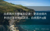 白虎图片完整体验记录：更适合碎片时间还是长时间浏览，白虎图片q版