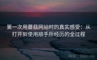 第一次用蘑菇网站时的真实感受：从打开到使用顺手所经历的全过程
