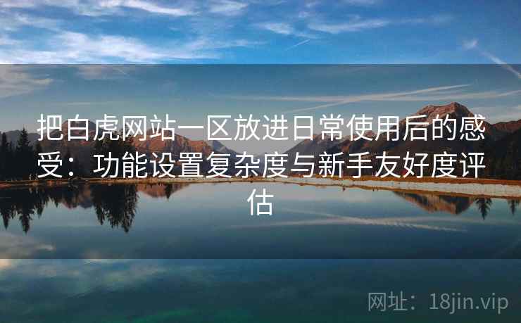 把白虎网站一区放进日常使用后的感受：功能设置复杂度与新手友好度评估