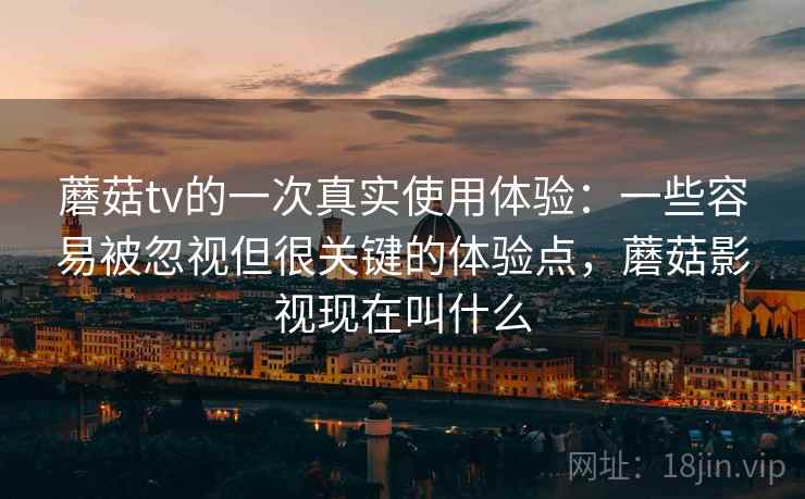 蘑菇tv的一次真实使用体验：一些容易被忽视但很关键的体验点，蘑菇影视现在叫什么