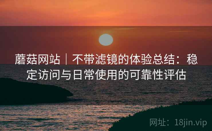 蘑菇网站|不带滤镜的体验总结:稳定访问与日常使用的可靠性评估 蘑菇网站|不带滤镜的体验总结:稳定访问与日常使用的可靠性评估