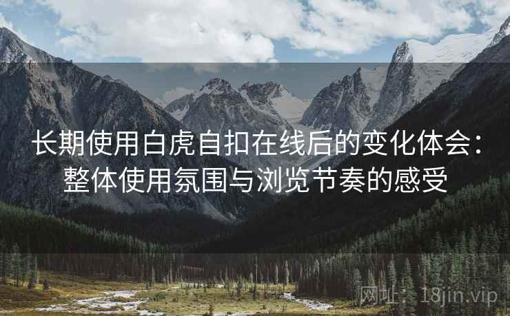 长期使用白虎自扣在线后的变化体会：整体使用氛围与浏览节奏的感受