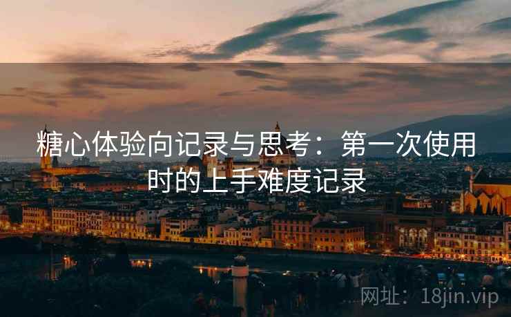 糖心体验向记录与思考:第一次使用时的上手难度记录 糖心体验向记录与思考:第一次使用时的上手难度记录