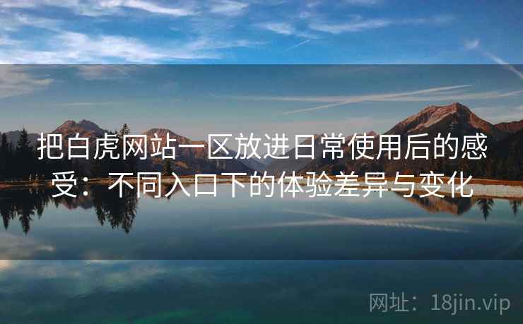 把白虎网站一区放进日常使用后的感受:不同入口下的体验差异与变化 把白虎网站一区放进日常使用后的感受:不同入口下的体验差异与变化