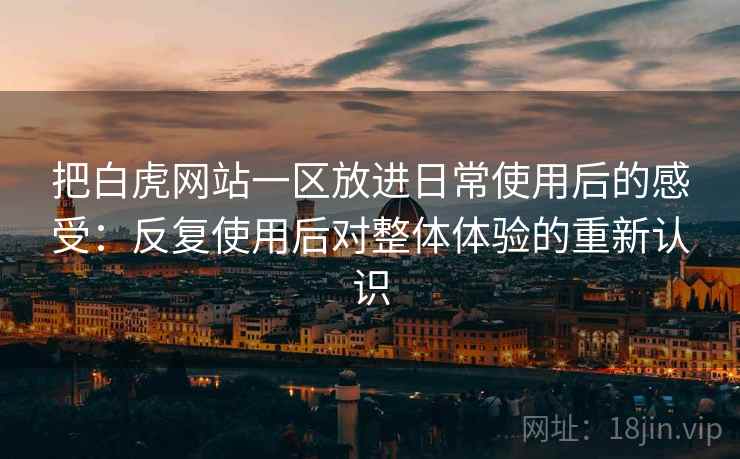把白虎网站一区放进日常使用后的感受:反复使用后对整体体验的重新认识 把白虎网站一区放进日常使用后的感受:反复使用后对整体体验的重新认识